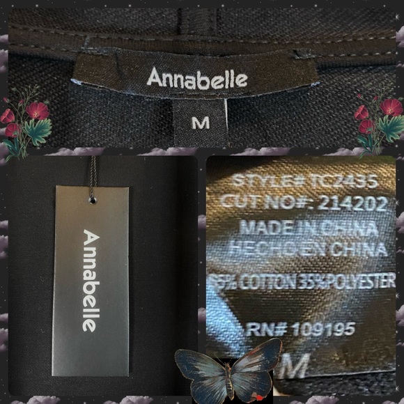 M  NWT BLACK & PLAID TRIM HOODIE/HOODED TUNIC COTTON POLYESTER BLEND - ANNABELLE - Picture 10 of 13